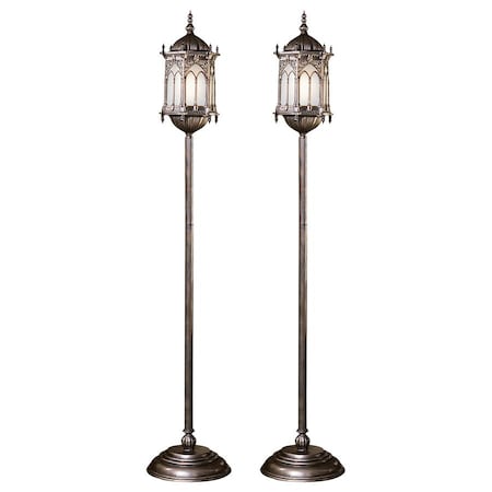 Design Toscano Aberdeen Manor Gothic Lantern Floor Lamp, PK 2 KY9404761